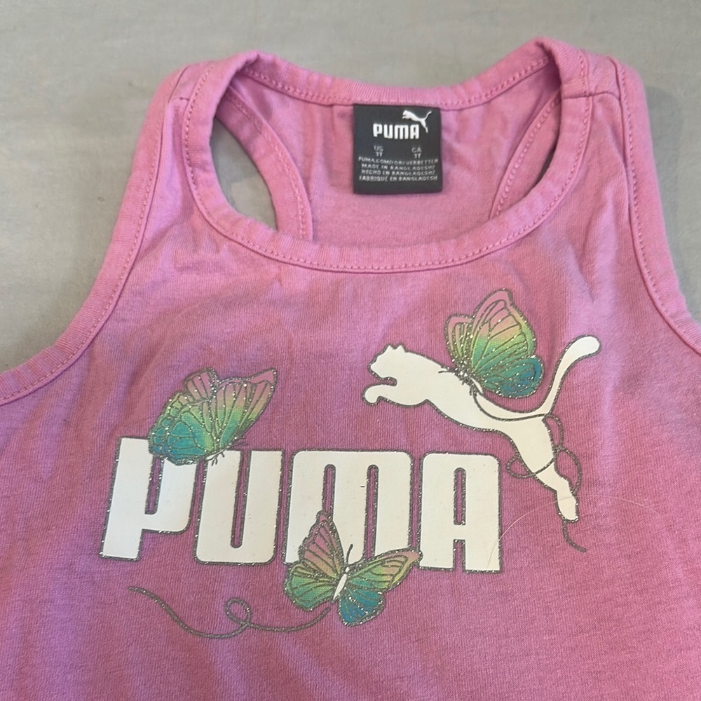 Puma Pink Athletic Tank Top with Racerback Design - Picture 4 of 6